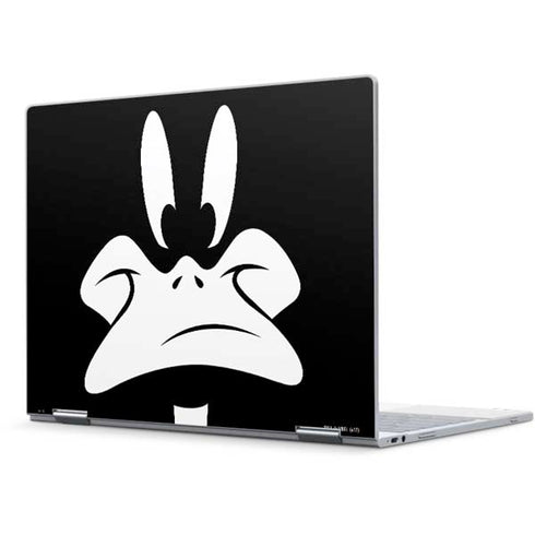 Looney Tunes Daffy Duck Plain Black and White Pixelbook Skin